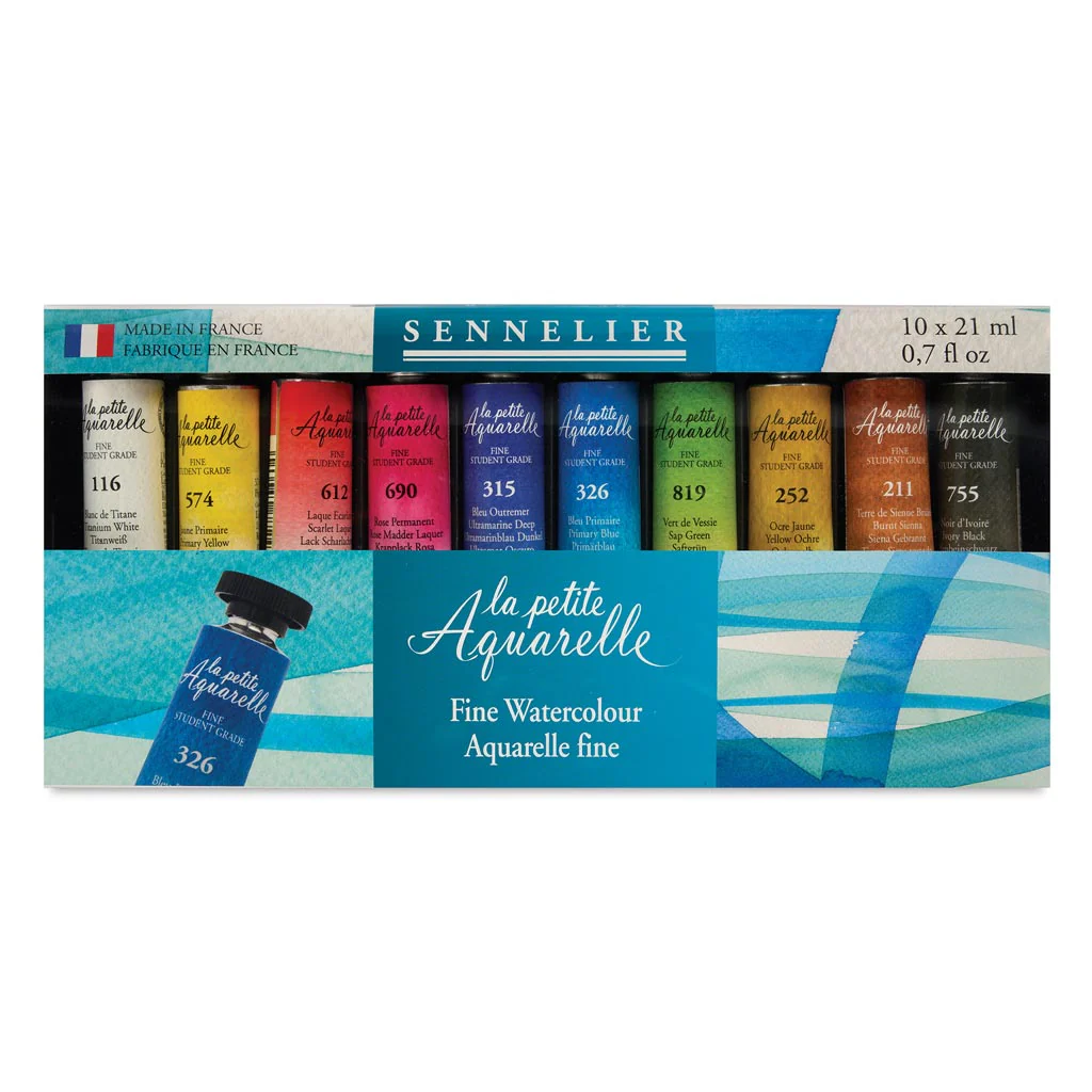Sennelier Petite Aquarelle Watercolors Set of 10 Tubes