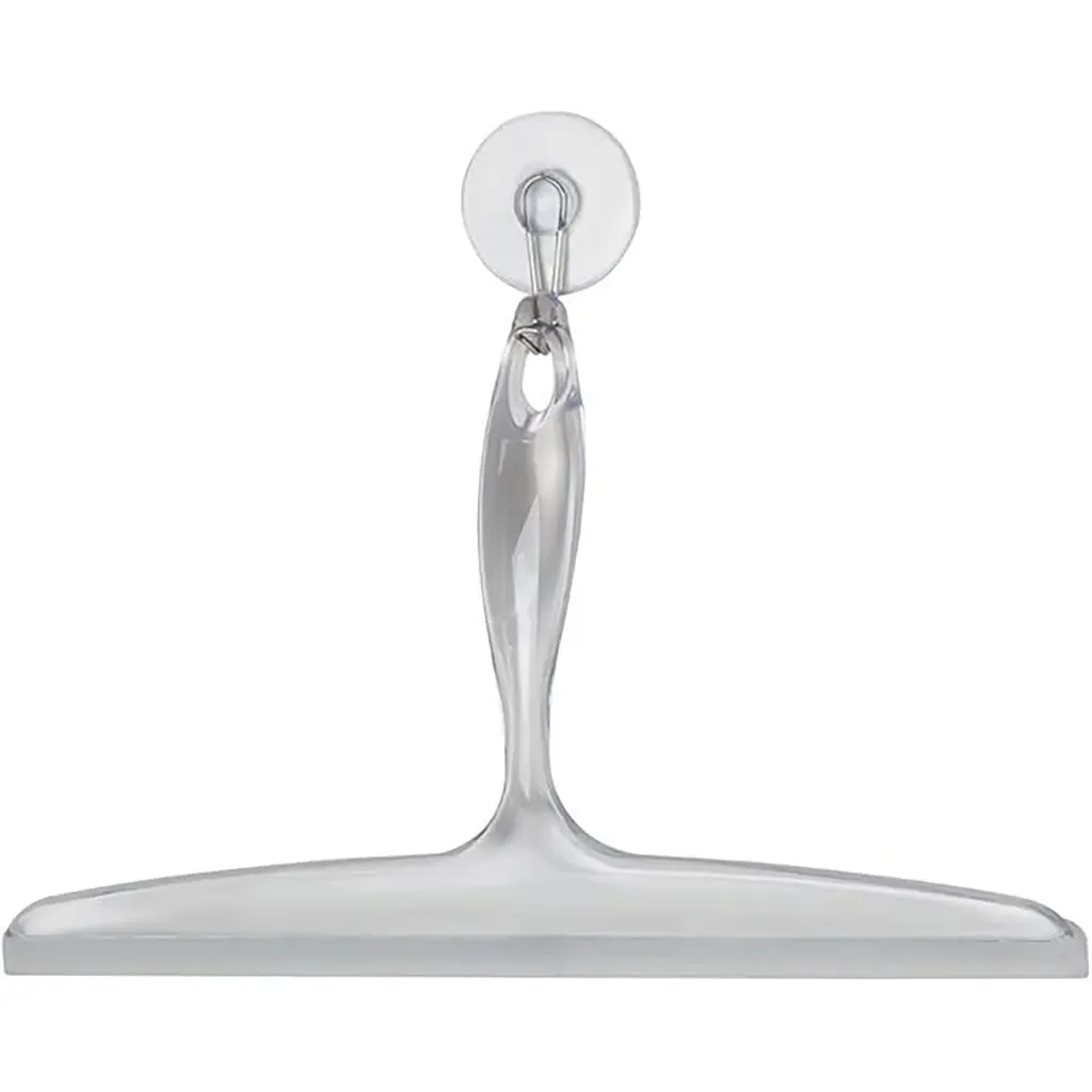 Clara Squeegee with Suction Cup Hook Clear 12in
