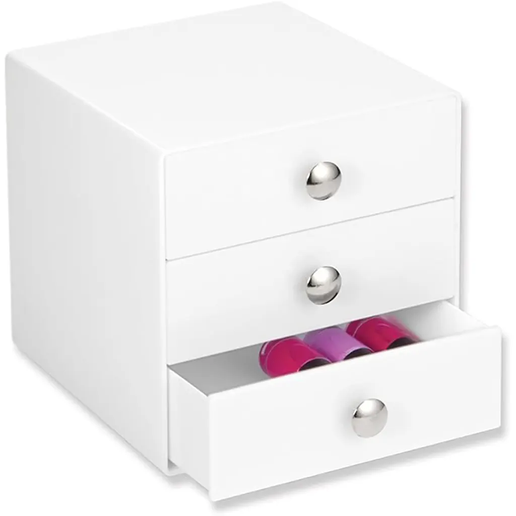 3-Drawer Plastic Vanity Organizer