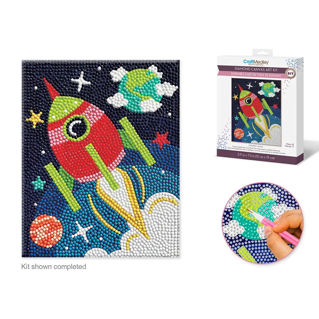 DIY Diamond Painting Kit Rocket Ship