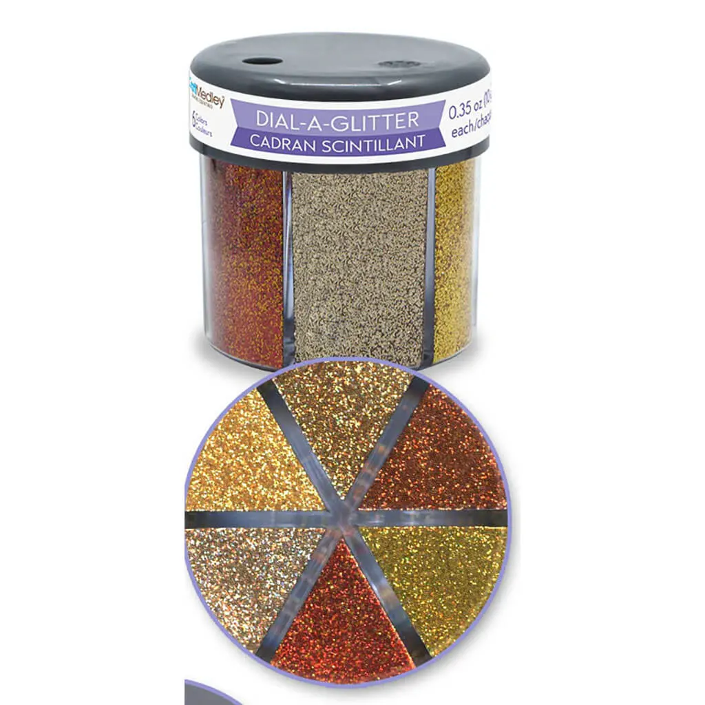 60g Glitter Jar Dial-A-Glitter Black/Silver/White/Gold/Gray - Image 2