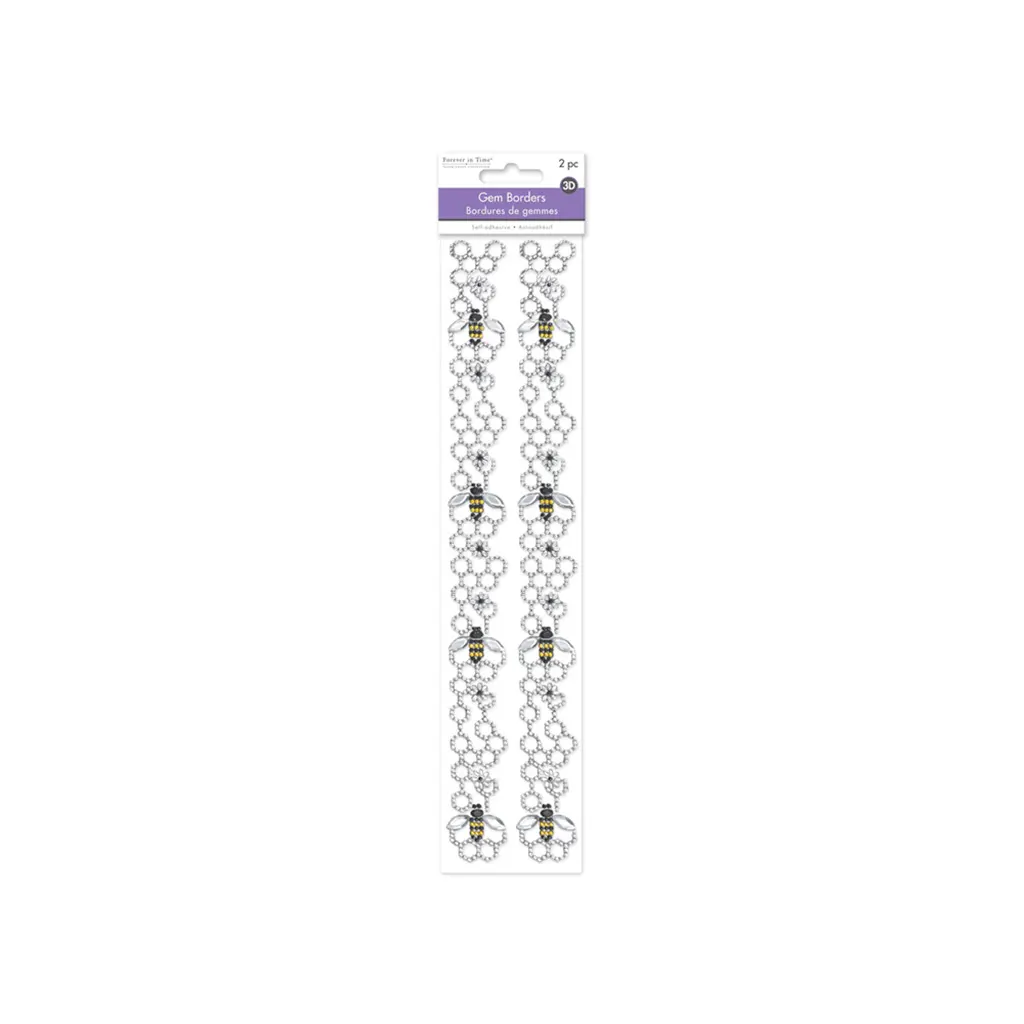 Sticker 12IN Bling Border x2 Beehive