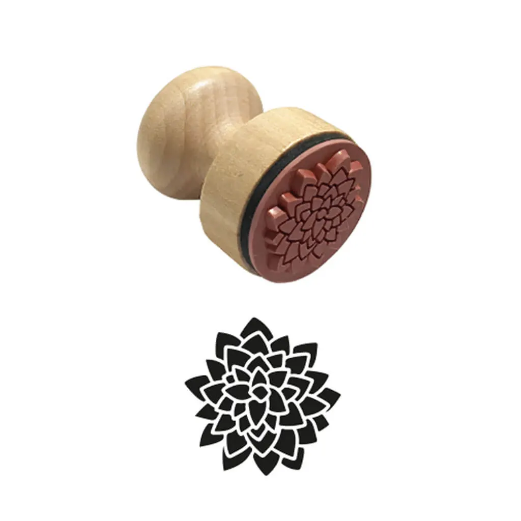 Wooden Rubber Stamps Ergonomic Handle 1.1IN Stamp Star - Image 2