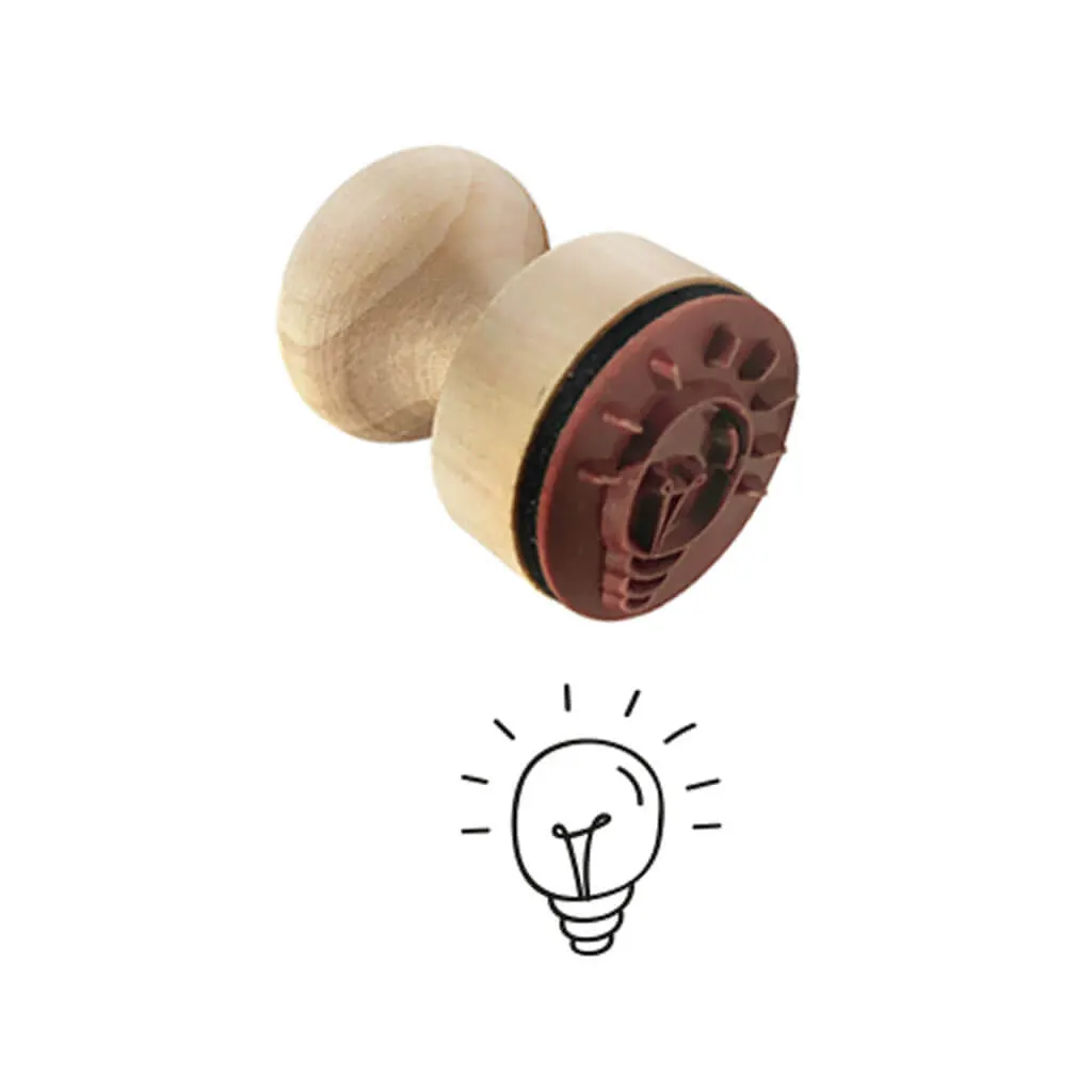 Wooden Rubber Stamps Ergonomic Handle 1.1IN Stamp Star - Image 5
