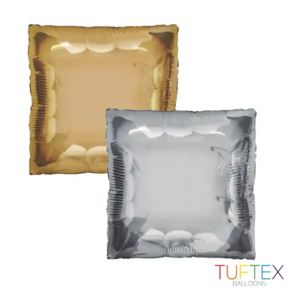 Gold & Silver Square Foil Balloon, 24in