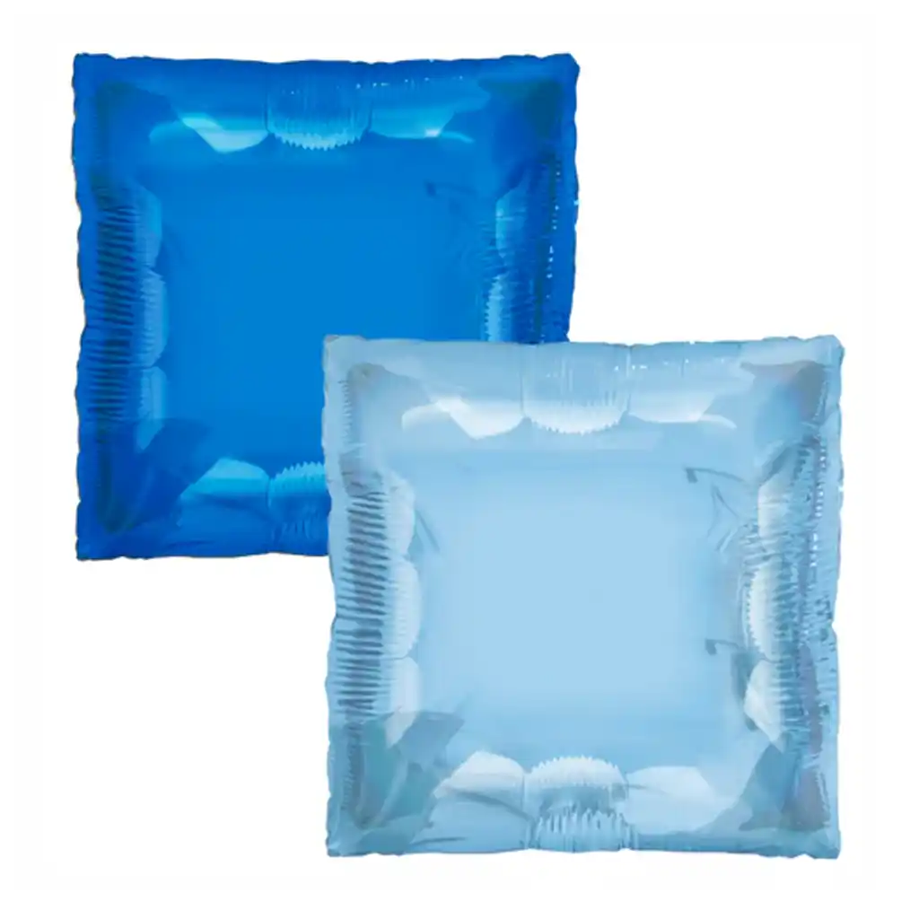 Dark Blue & Light Blue Squared Foil Balloon, 24in