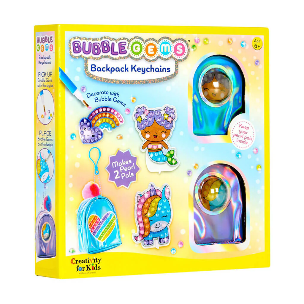 Bubble Gems Unicorn & Mermaid Key Chains Activity Kit