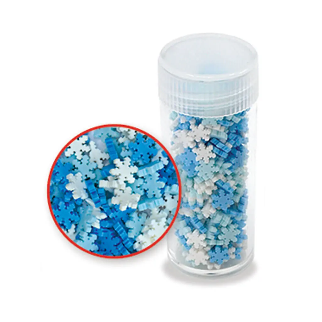 9g Mini Decorative Clay Confetti, Snow Christmas