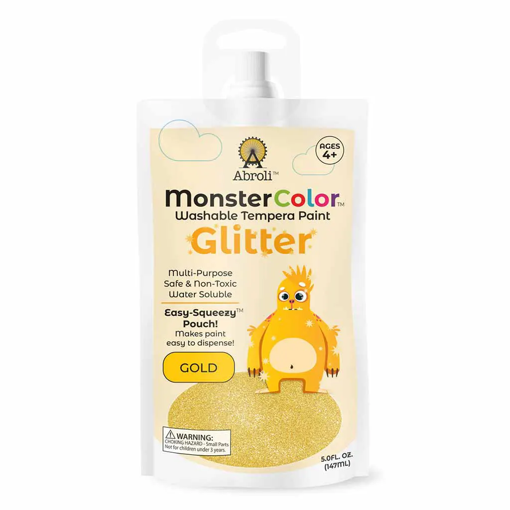 MonsterColor Washable Tempera Paint Pouches Glitter - Image 2