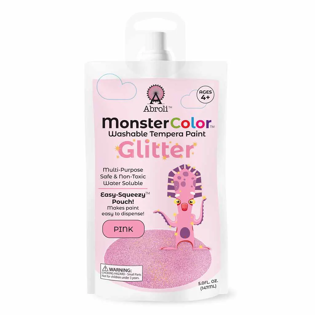 MonsterColor Washable Tempera Paint Pouches Glitter - Image 4