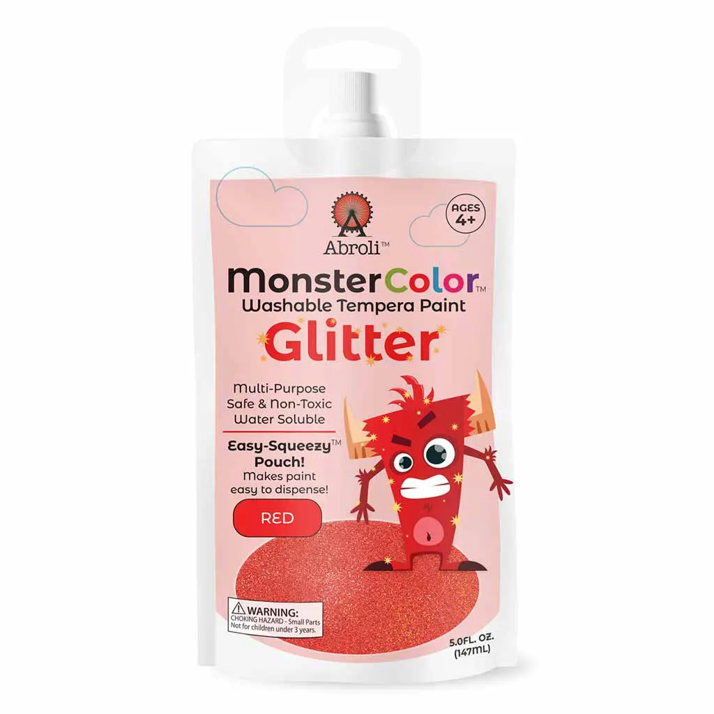 MonsterColor Washable Tempera Paint Pouches Glitter - Image 6