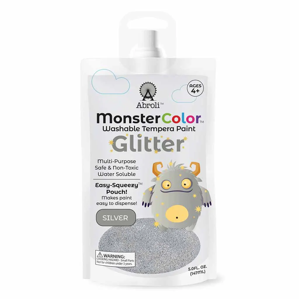 MonsterColor Washable Tempera Paint Pouches Glitter - Image 7