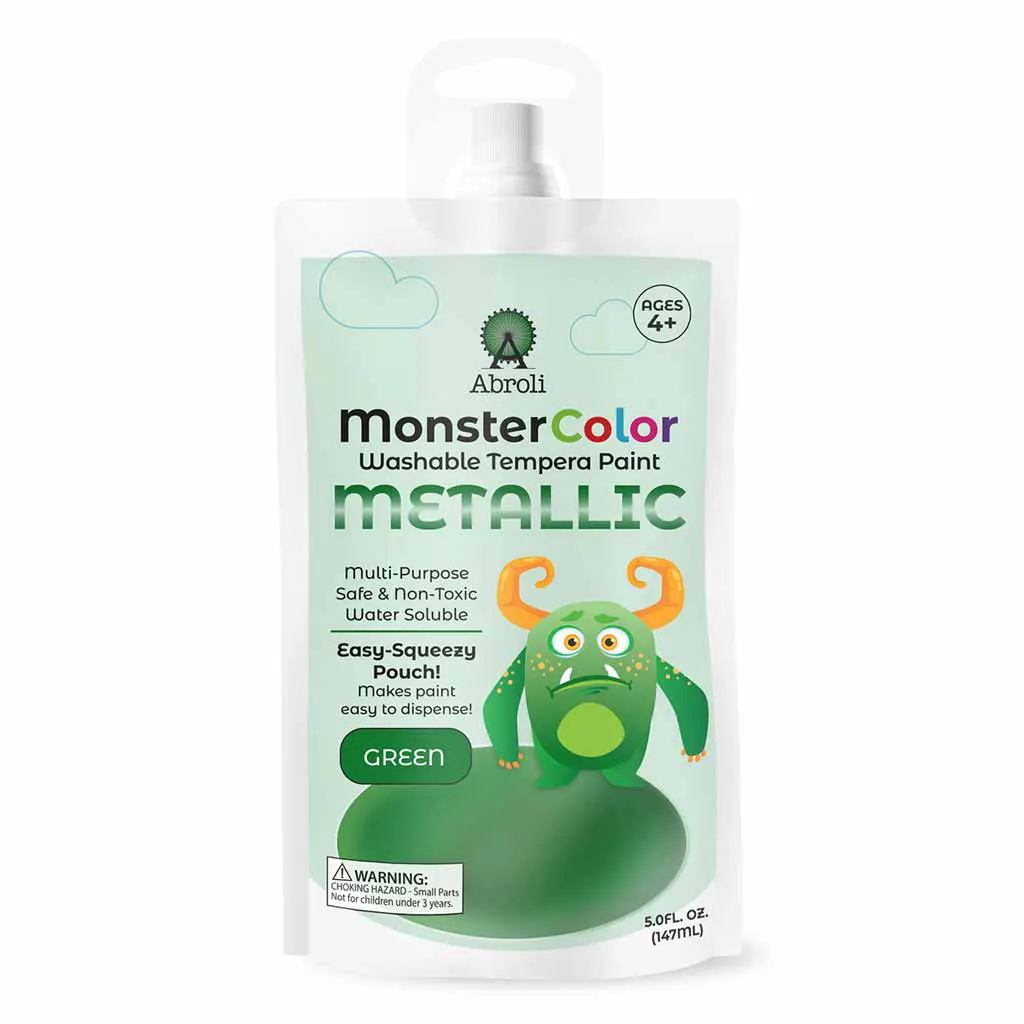 MonsterColor Washable Tempera Paint Pouches Metallic - Image 3
