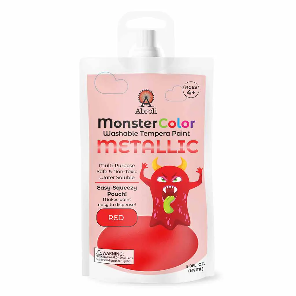 MonsterColor Washable Tempera Paint Pouches Metallic - Image 6