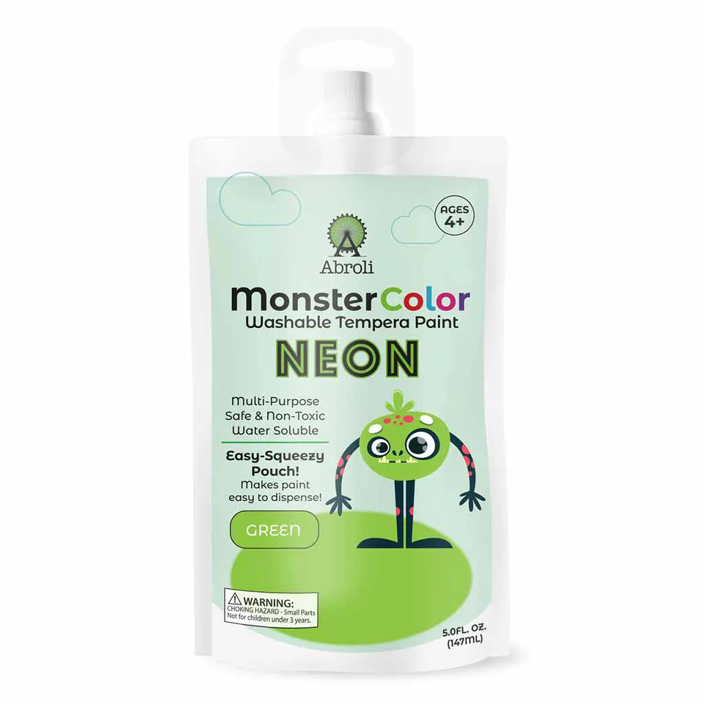 MonsterColor Washable Tempera Paint Pouches Neon - Image 2