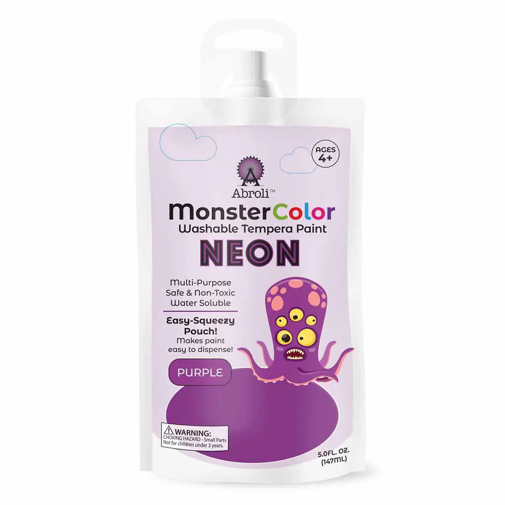 MonsterColor Washable Tempera Paint Pouches Neon - Image 5