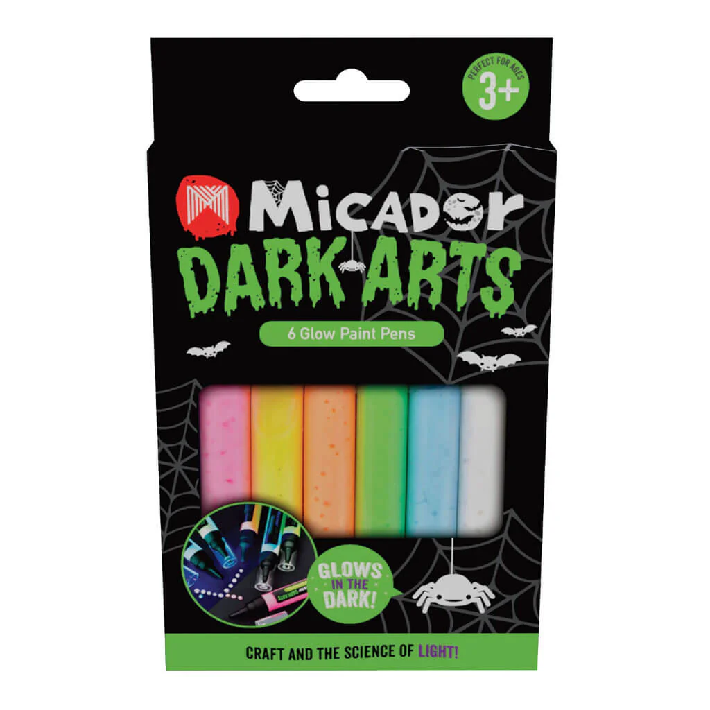Dark Arts Glow Paint Pens 6Pk