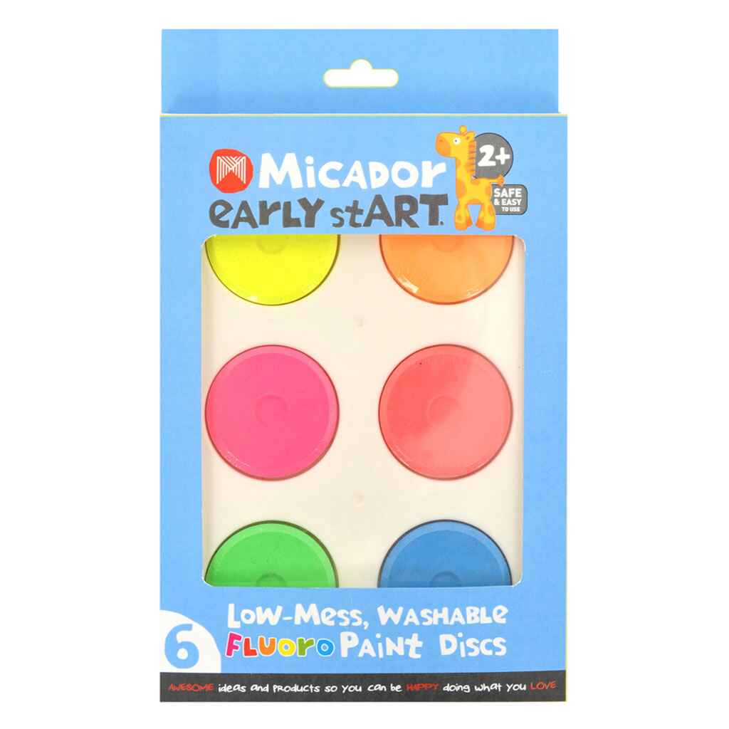 Early Start Low-Mess Washable Fluorescent Paint Discs