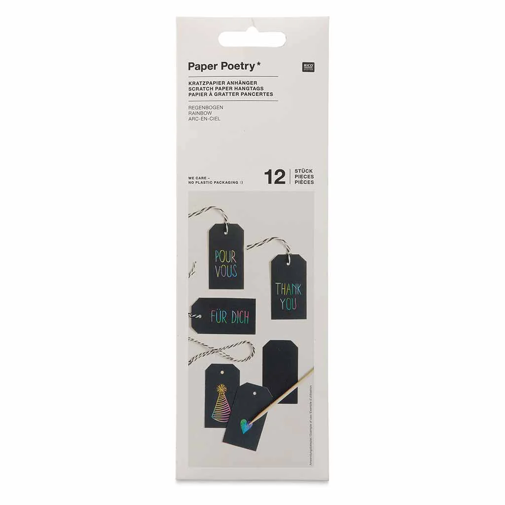 Rico Design Scratch Paper Hangtags Set/12