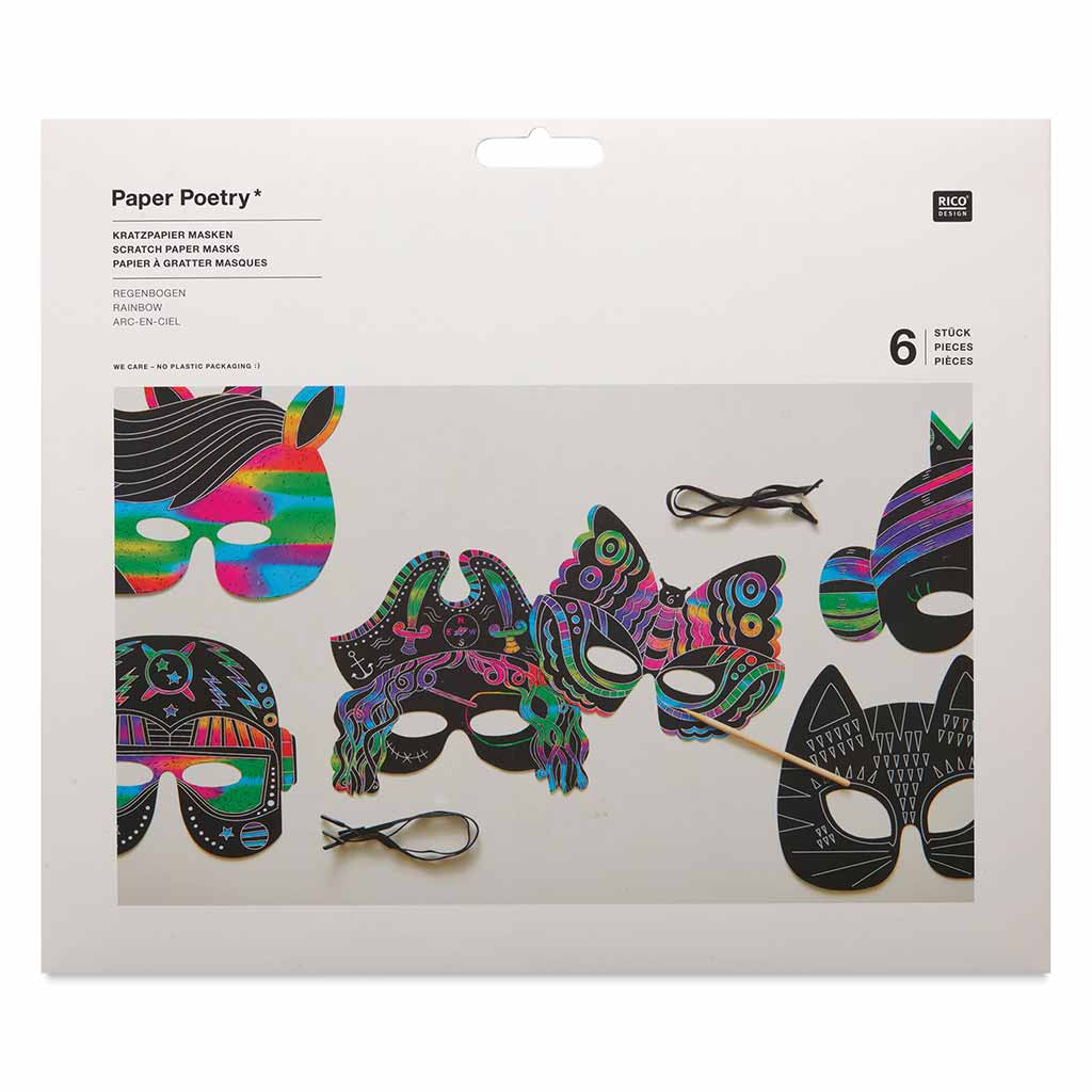 Rico Design Scratch Paper Masks Set/6