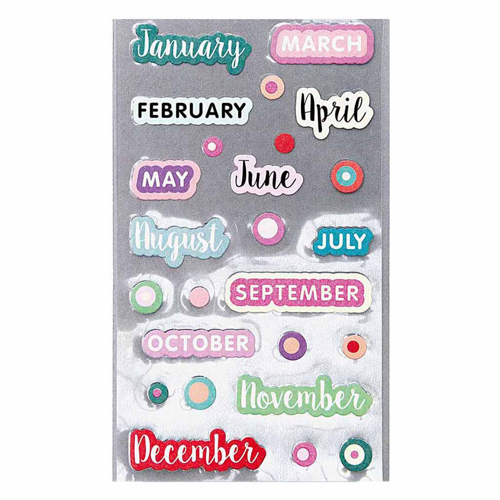 Rico Design Months Sticker 4 Sheets