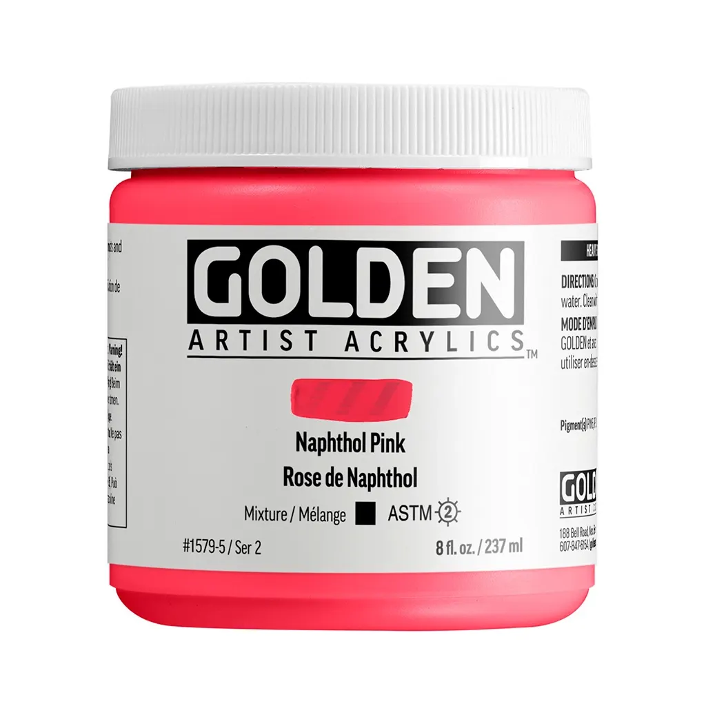 Heavy Body Acrylic Paint Naphthol Pink - Image 4