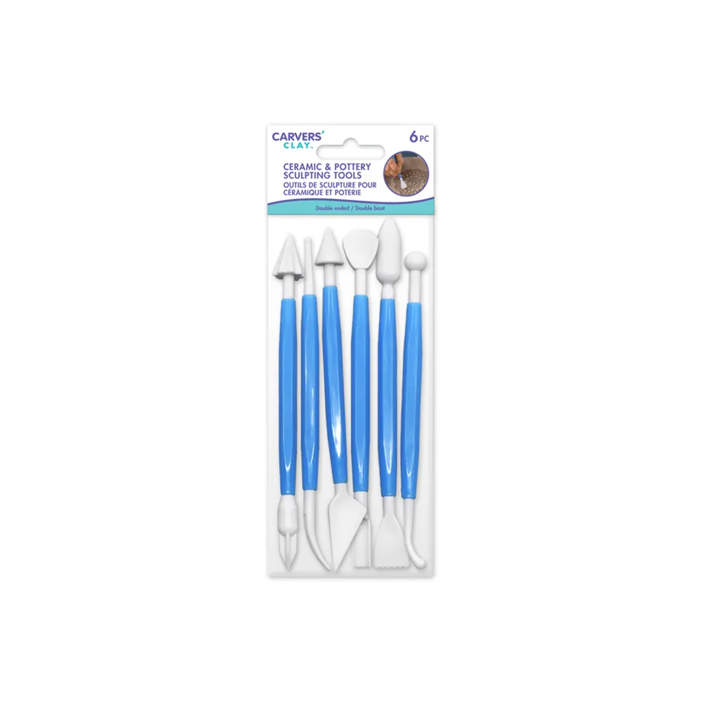 Crafter's Toolkit: Ceramic & Pottery Sculpting Tools 6pc Asst