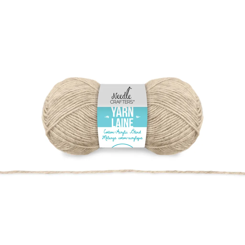 Needlecrafters: 50g Cotton/Acrylic Blend Yarn Soft Beige