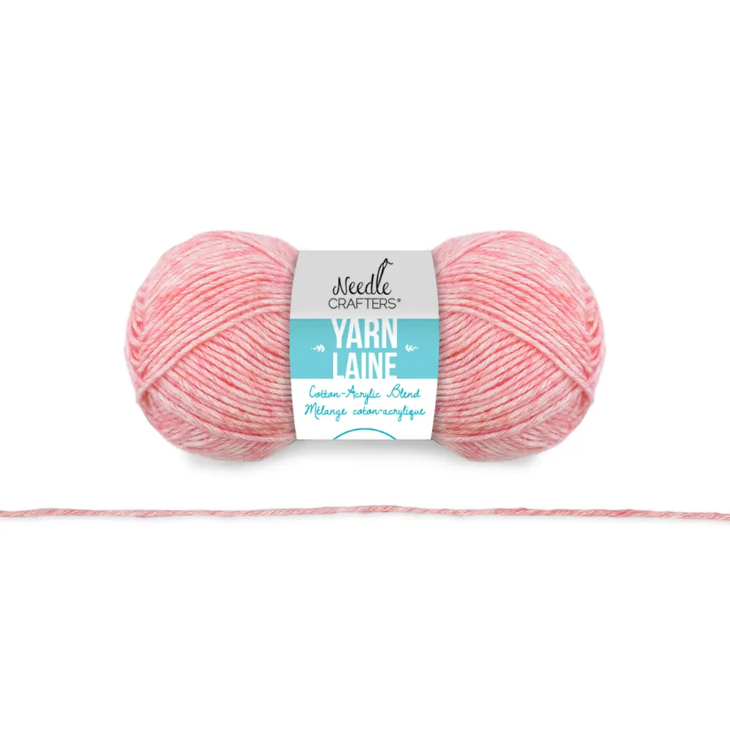 Needlecrafters: 50g Cotton/Acrylic Blend Yarn Dark Pink