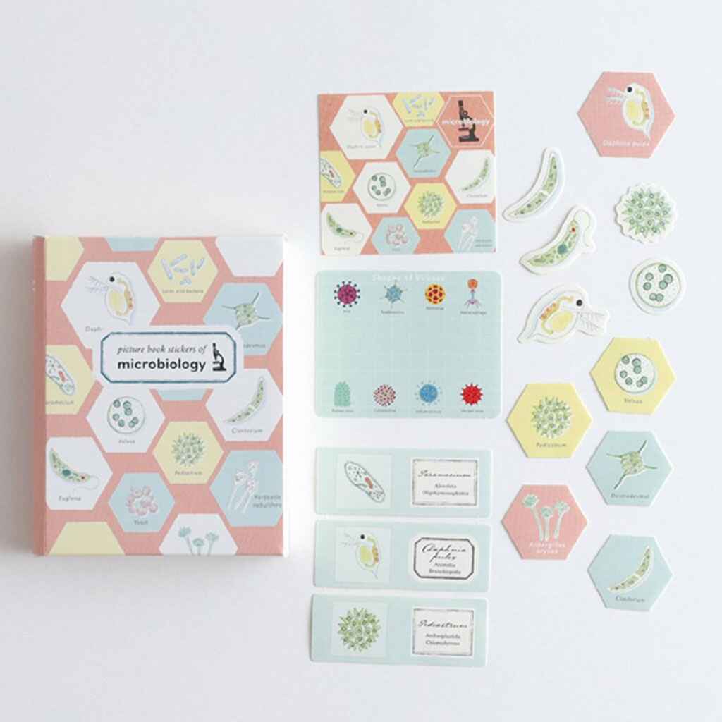 Green Flash Study Holic Sticker Book Microbio