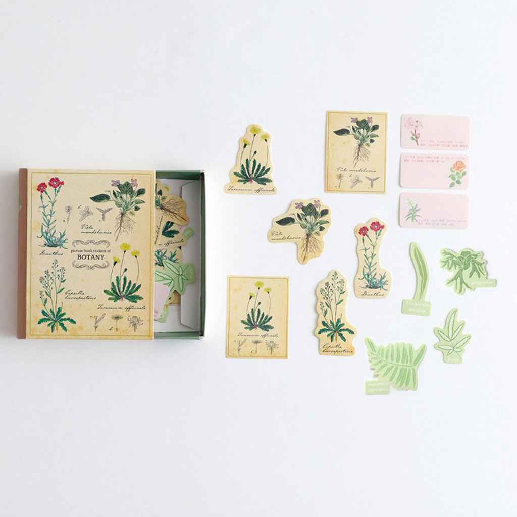 Green Flash Study Holic Sticker Book Botany
