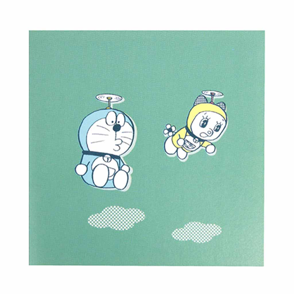 Green Flash Doraemon Sticky Book Hopter