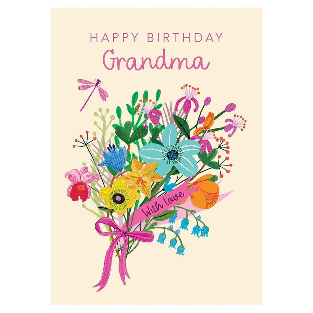 Pink Ribbon Bouquet Greeting Card