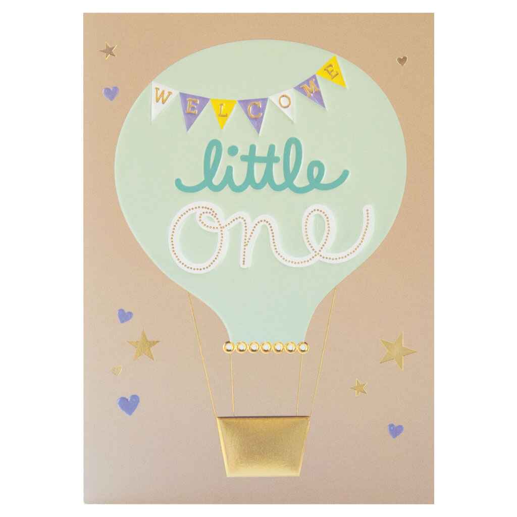 Welcome Little One Balloon Adoption Greeting Card