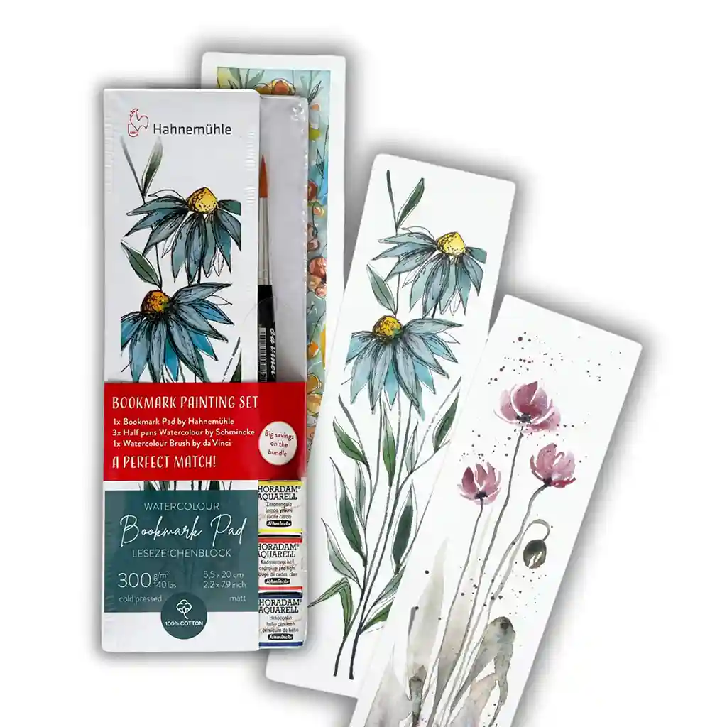 Bookmark Painting Set – 3x Half Pans Watercolour.