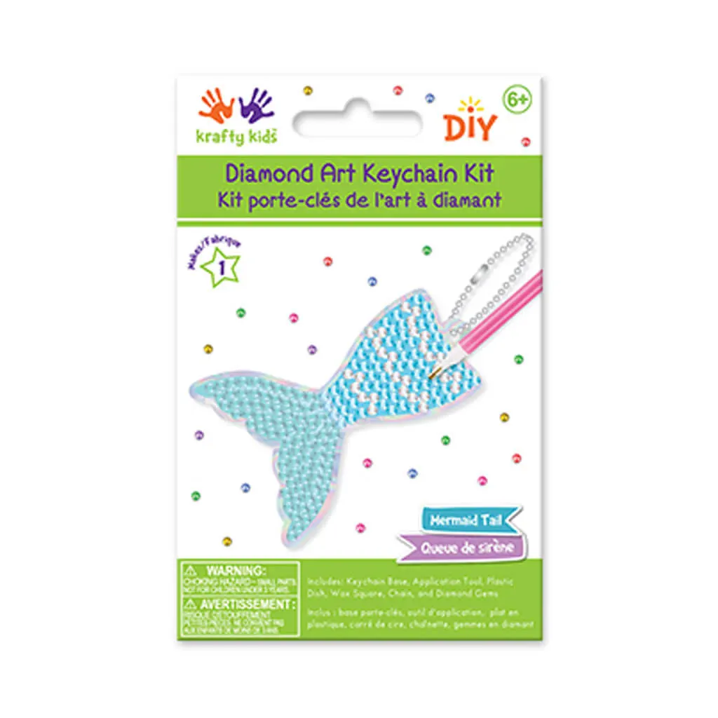 Krafty Kids Kit: Diamond Painting DIY Keychain Kit  Floral - Image 3