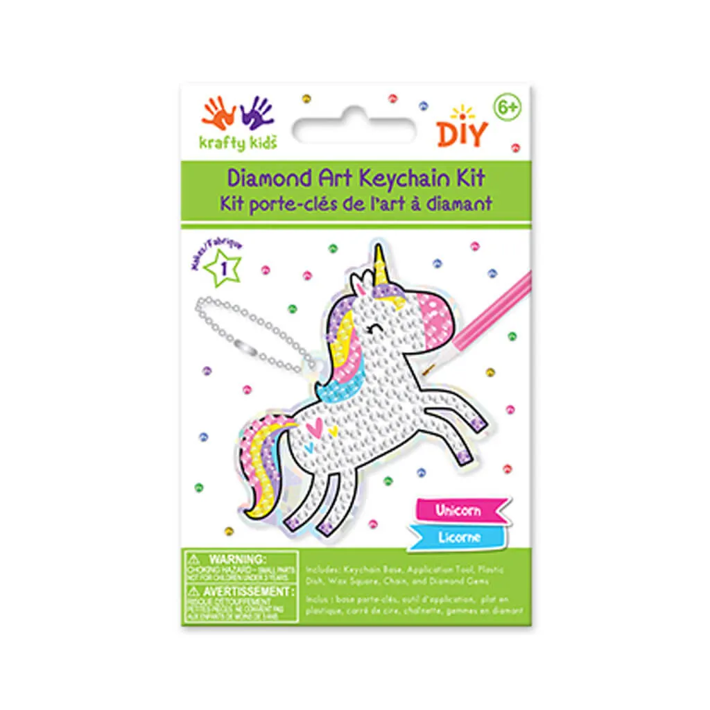 Krafty Kids Kit: Diamond Painting DIY Keychain Kit  Floral - Image 4