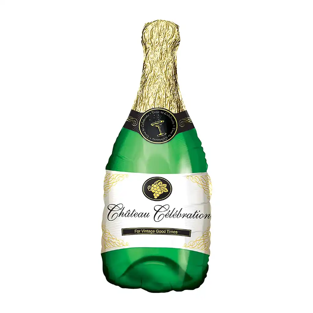 Champagne Bottle Super Shape Balloon, 36in