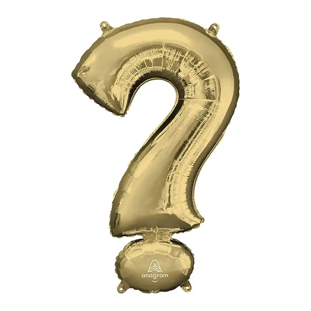 Symbol Question Mark White Gold, 36in