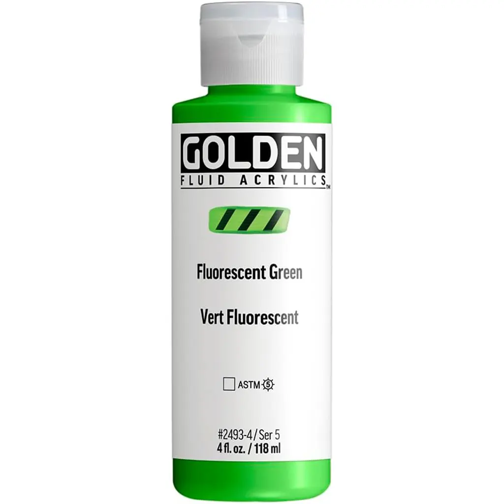 Fluid Acrylic Paints Fluorescent Green - Image 2