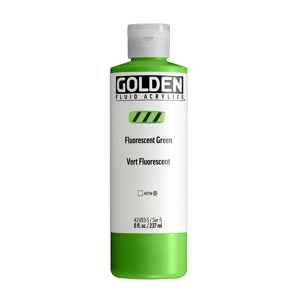 Fluid Acrylic Paints Fluorescent Green - Image 3
