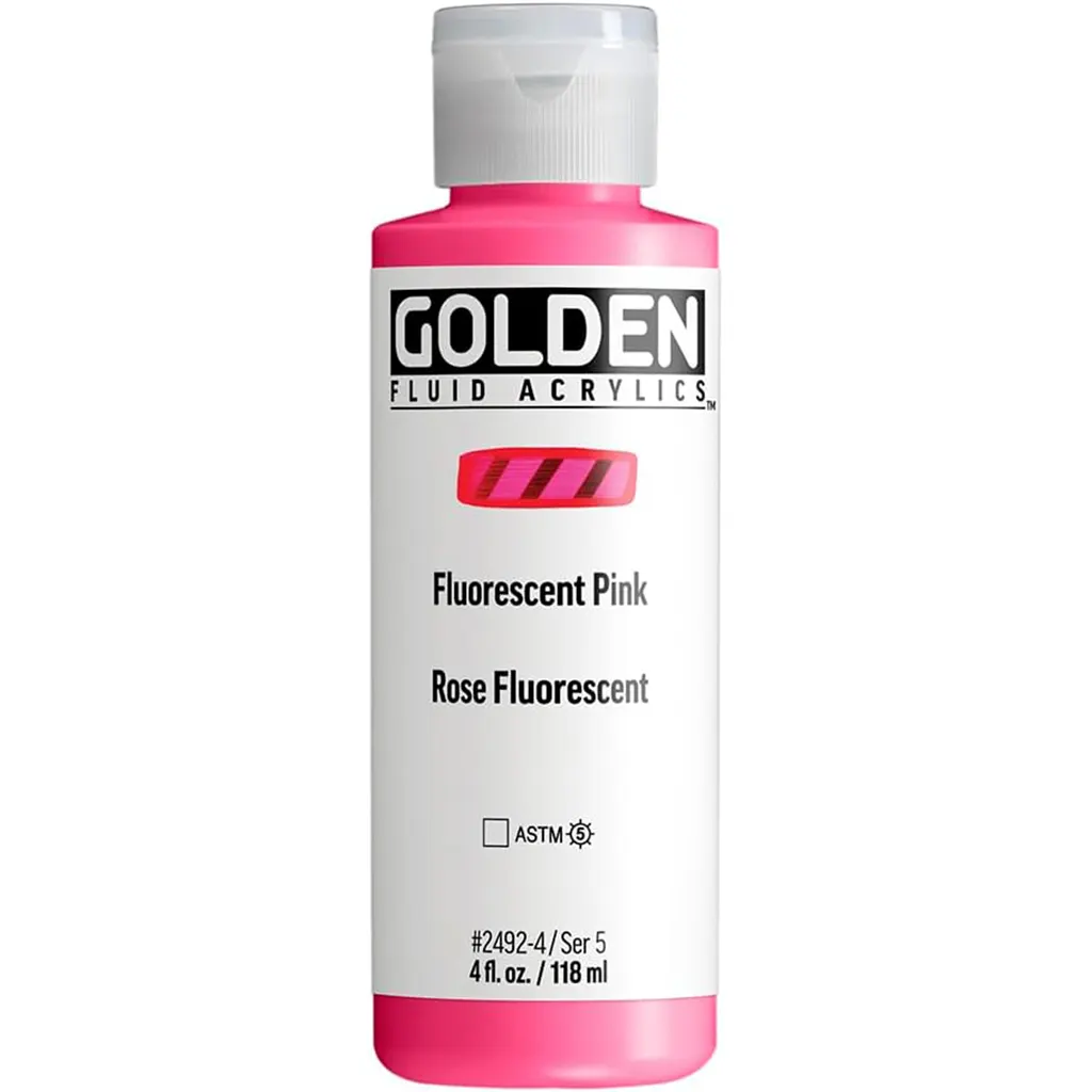 Fluid Acrylic Paints Fluorescent Pink - Image 2