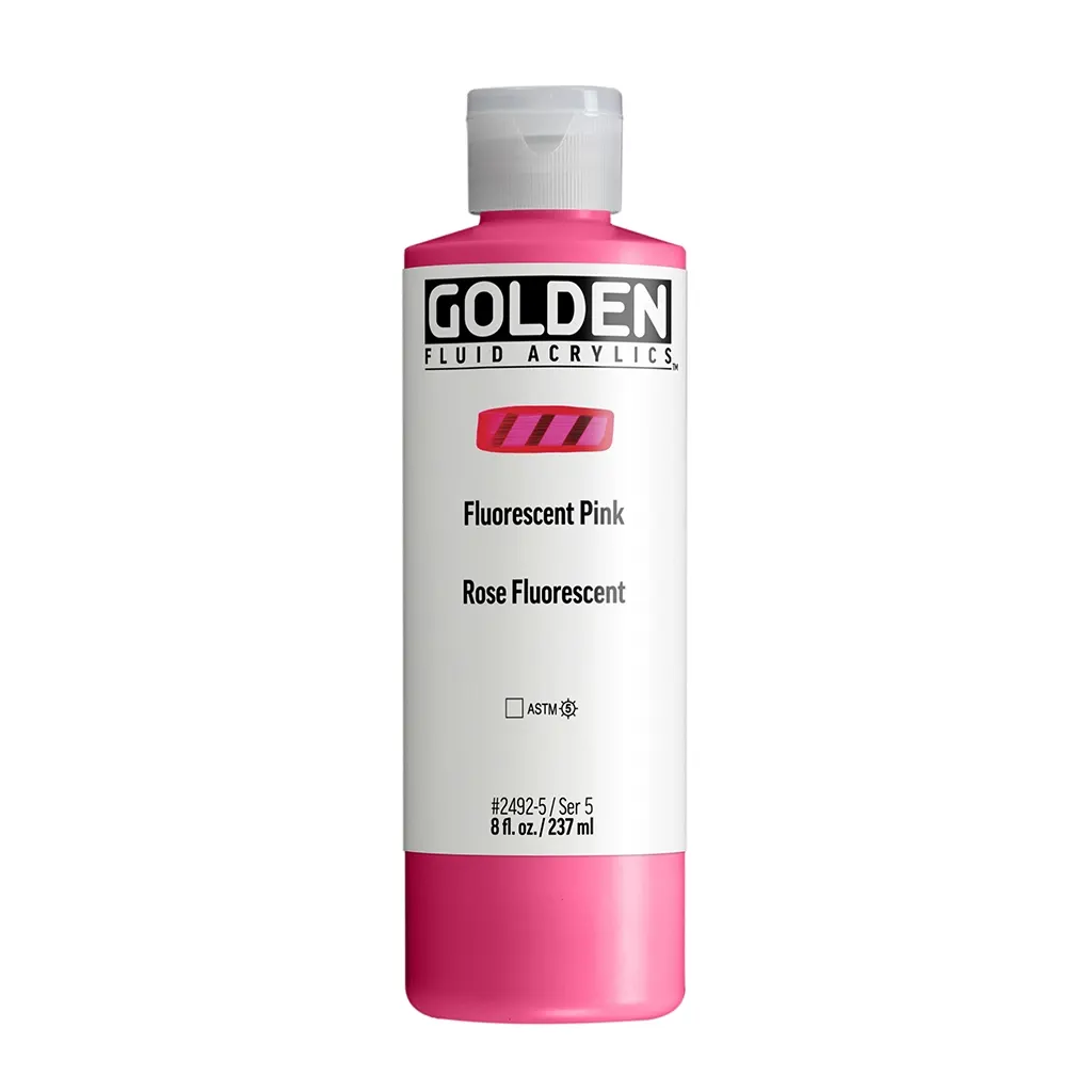 Fluid Acrylic Paints Fluorescent Pink - Image 3