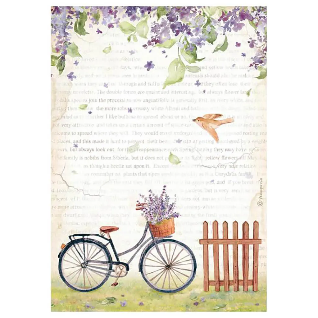 Bicycle Rice Paper Sheet A4