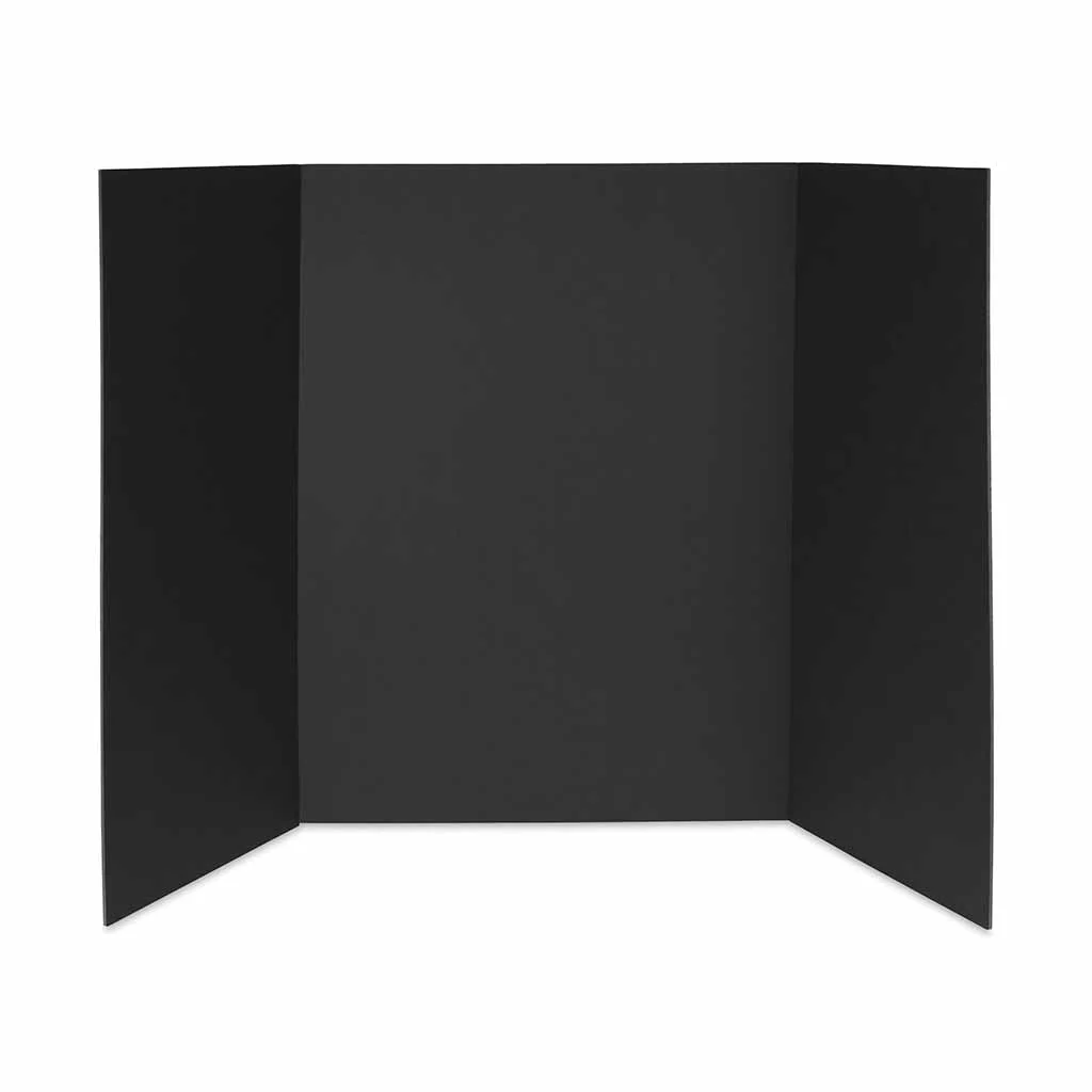 Tri-Fold Foam Display Boards 3/16in x 36in x 48in, Black