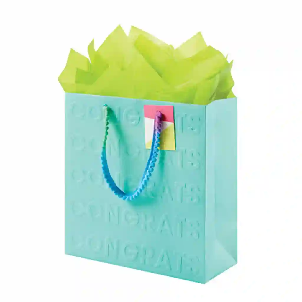 Brights Text Medium Square Bag