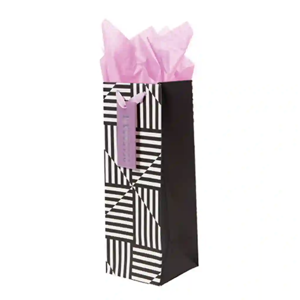 Mod Textile Black Bottle Bag