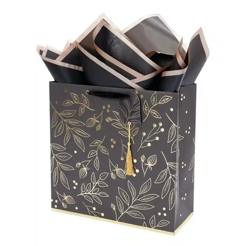 Noir Garden Large Square Bag with Tissue