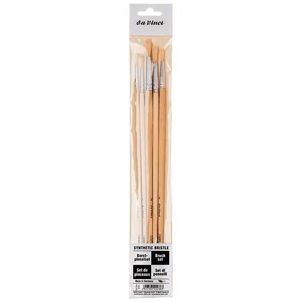 Oil And Acrylic Painting Set, Round Filled With One Piece Each 8729 No. 2, 4, 6, 8 +10