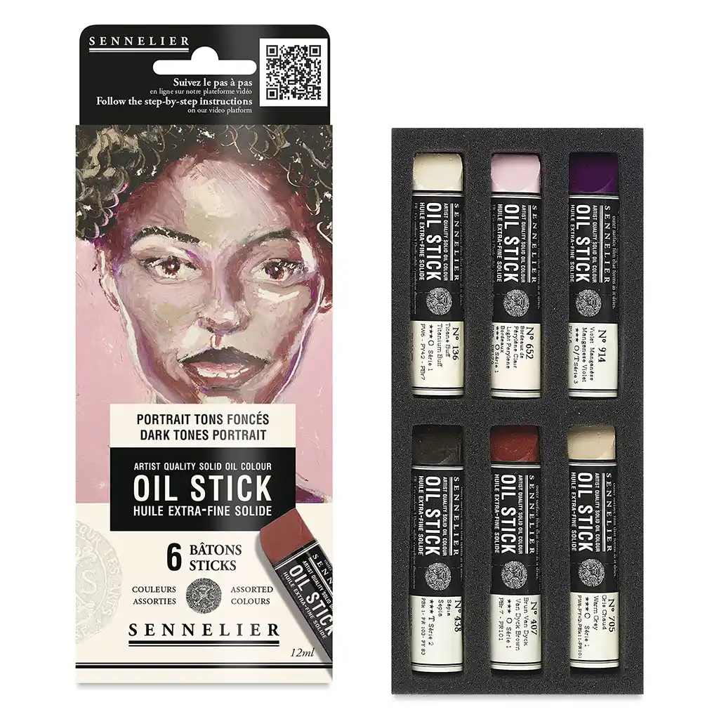 Sennelier Cardboard Box 6 Mini Oil Sticks - Image 2